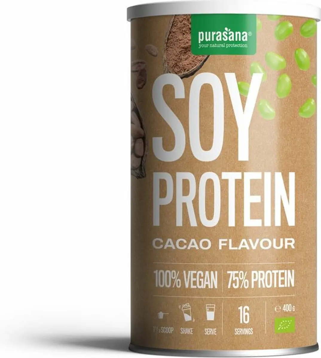 Purasana Vegan Soja Proteïne Cacao BIO 400g