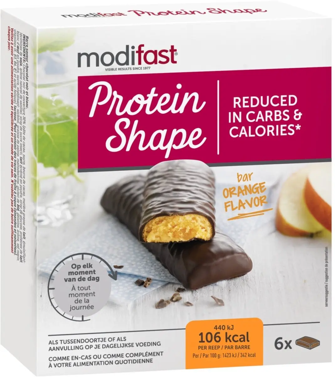 Modifast Protein Shape Reep Pure Chocolade & Sinaasappel