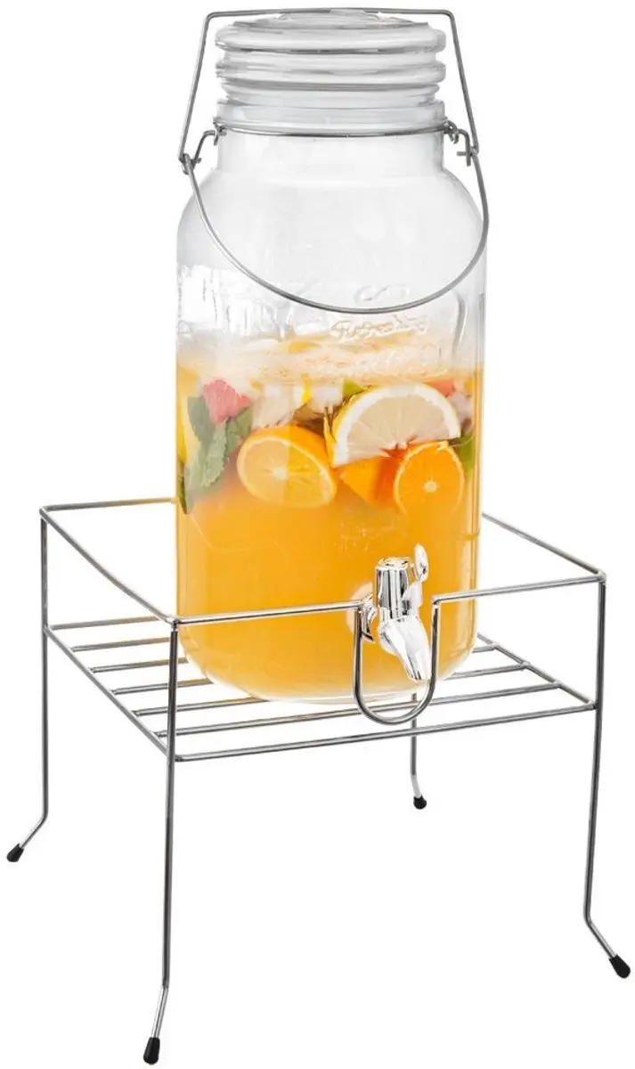 Orion Stalen Standaard Drankdispenser - Chroom - 3-8 Liter