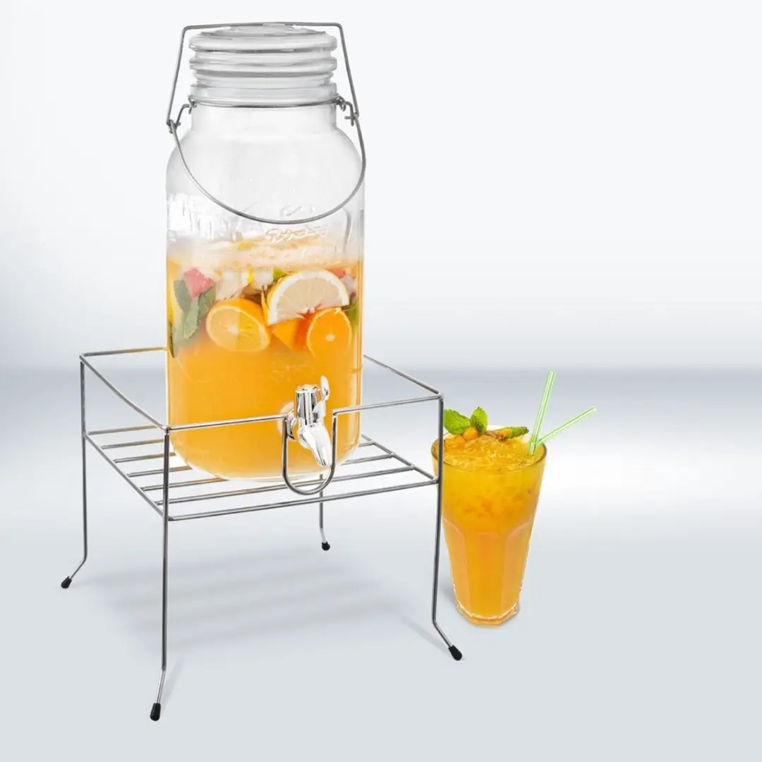 Orion Stalen Standaard Drankdispenser - Chroom - 3-8 Liter