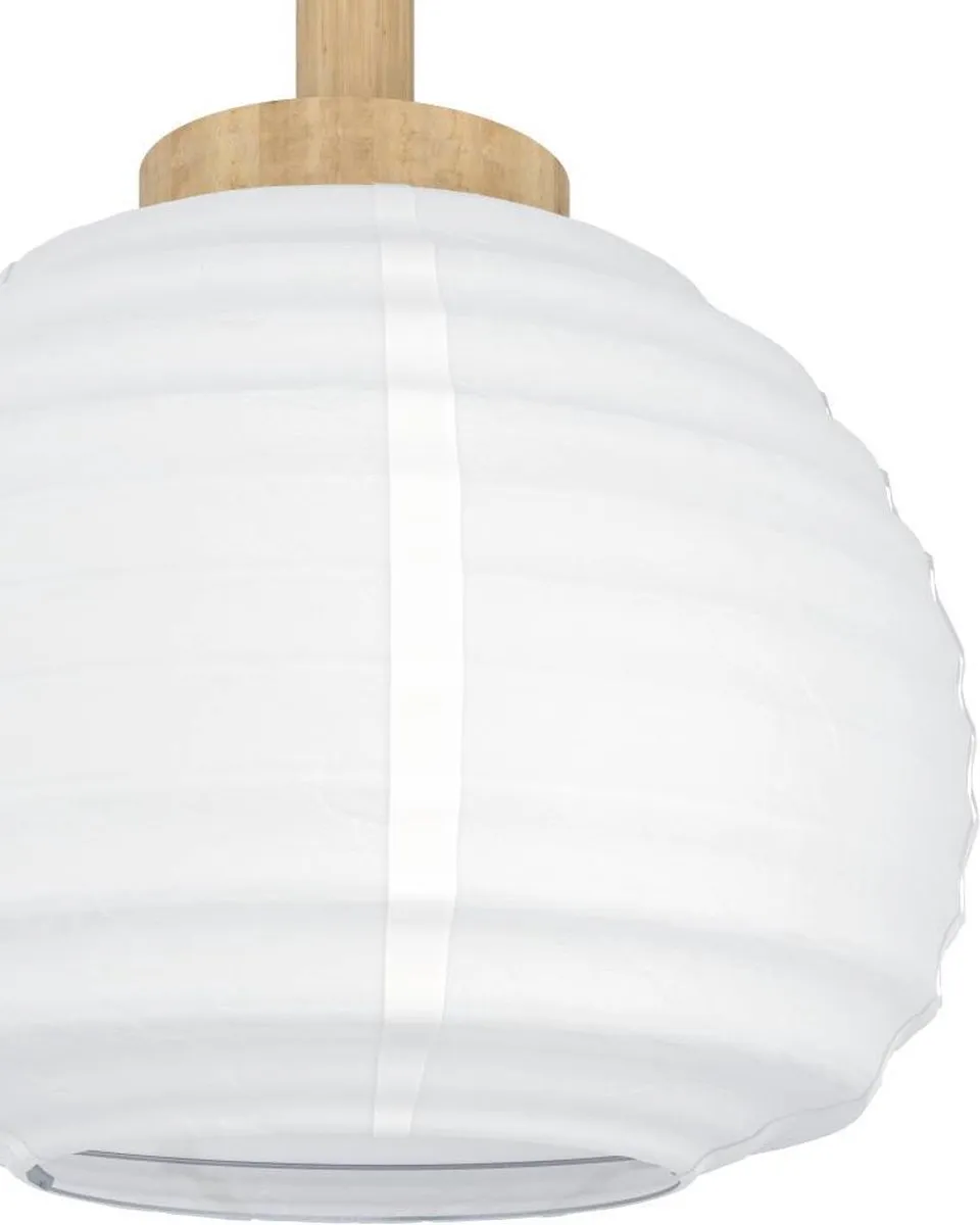 Eglo Summerhill Hanglamp E27 92,5cm - Papier - Wit/Bruin