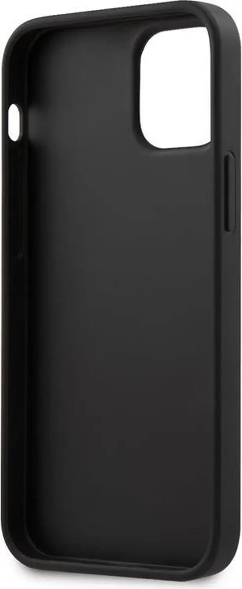 GUESS Saffiano V iPhone 12 Mini Hoesje - Zwart