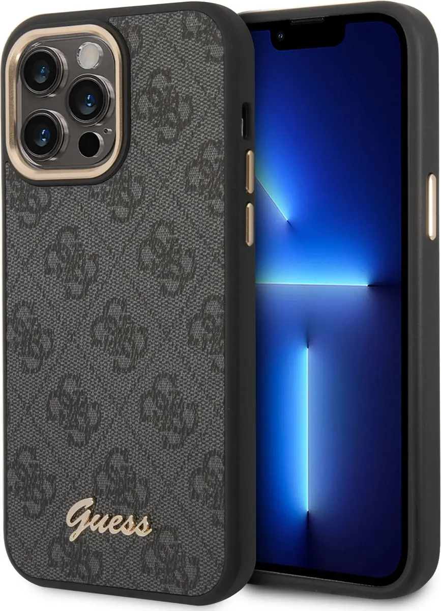 GUESS Telefoonhoesje iPhone 14 Pro Max - Polycarbonaat/PU - Zwart