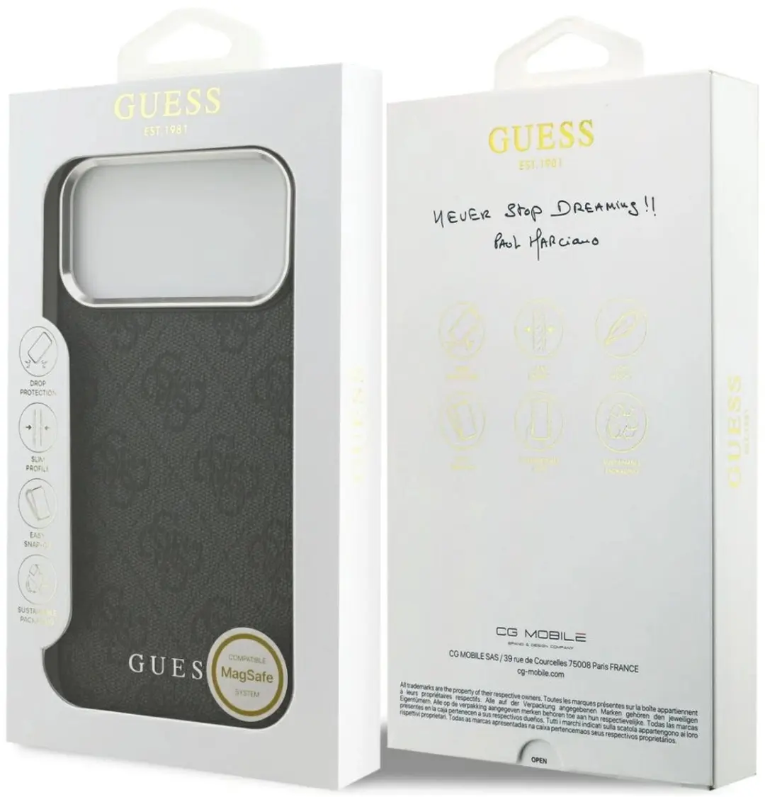 Guess 4G Backcover iPhone 17 Pro Max - MagSafe - Zwart