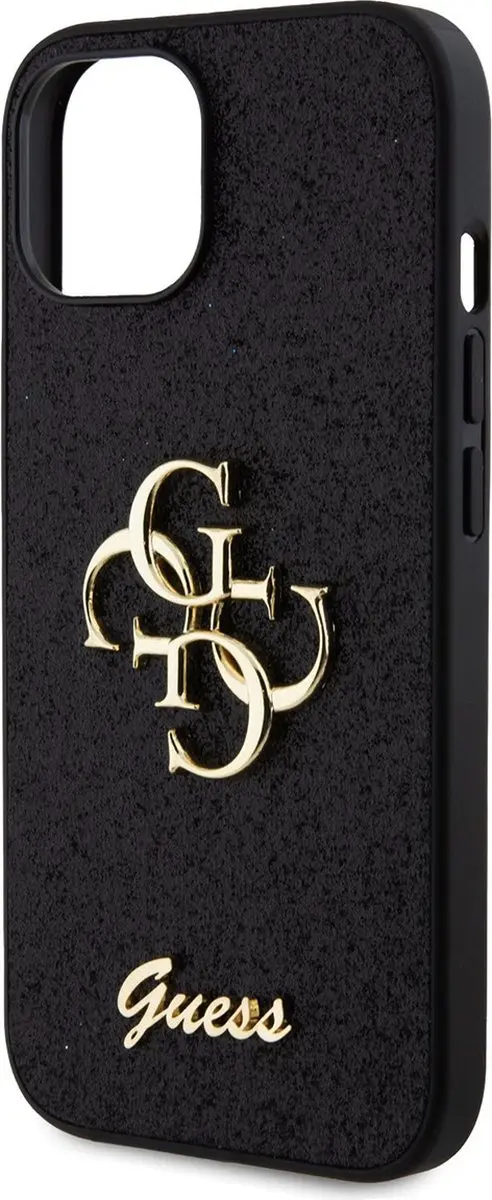 GUESS 4G Logo Glitter Back Case SH00068999 - iPhone 15 - Zwart - afbeelding 6 van 6