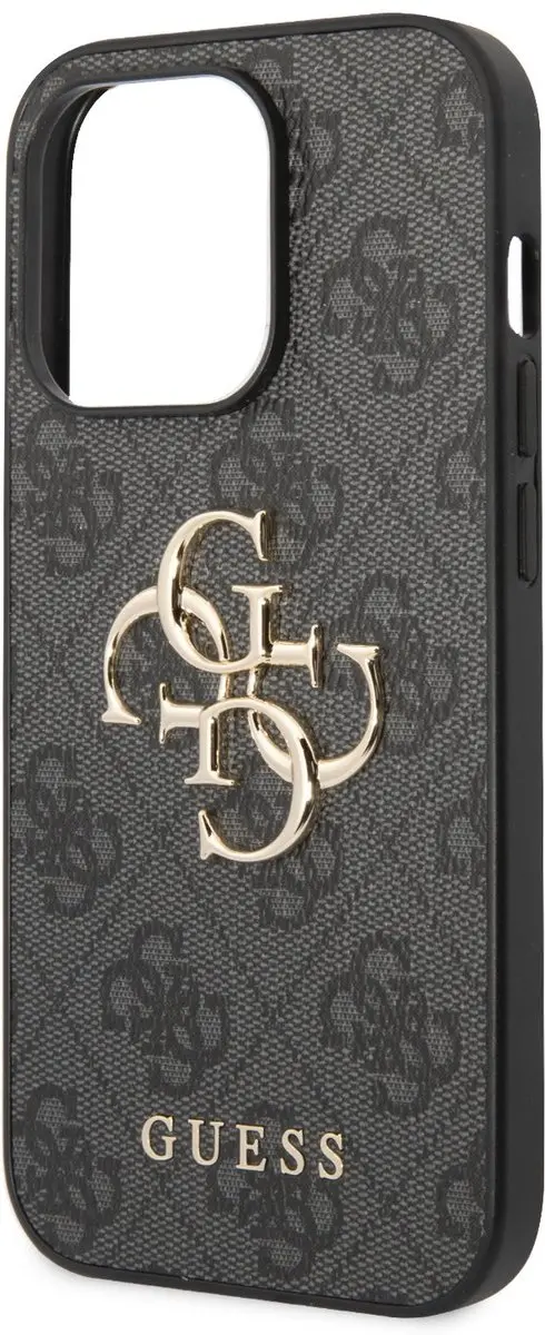GUESS 4G Metal Logo Back Case - iPhone 15 Pro Max - Grijs