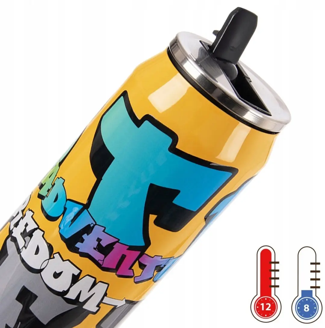 Orion Thermosbeker 500ml - Multicolor - RVS Dubbelwandig
