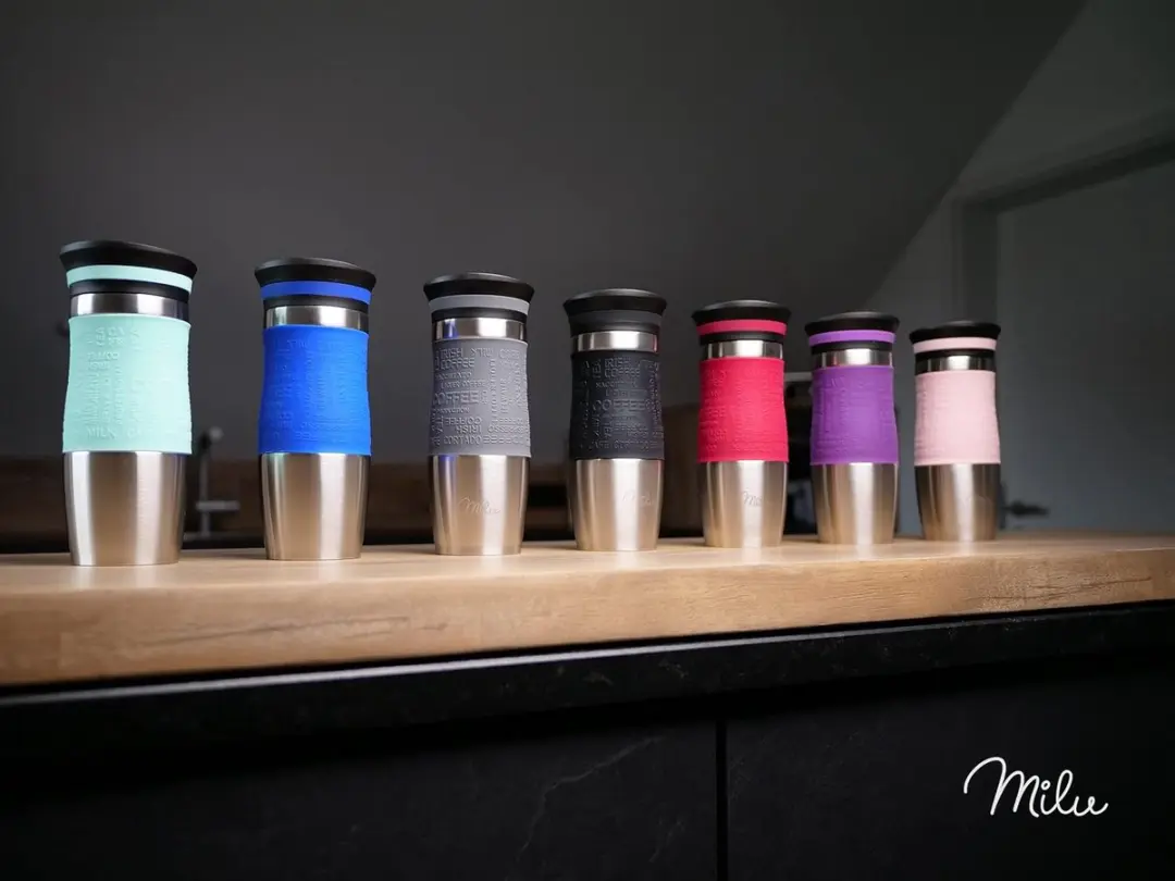 Milu Thermosbeker Roestvrij Staal 370ml - Roze