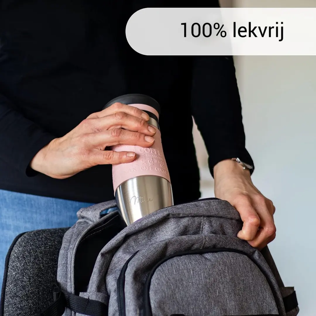 Milu Thermosbeker Roestvrij Staal 370ml - Roze