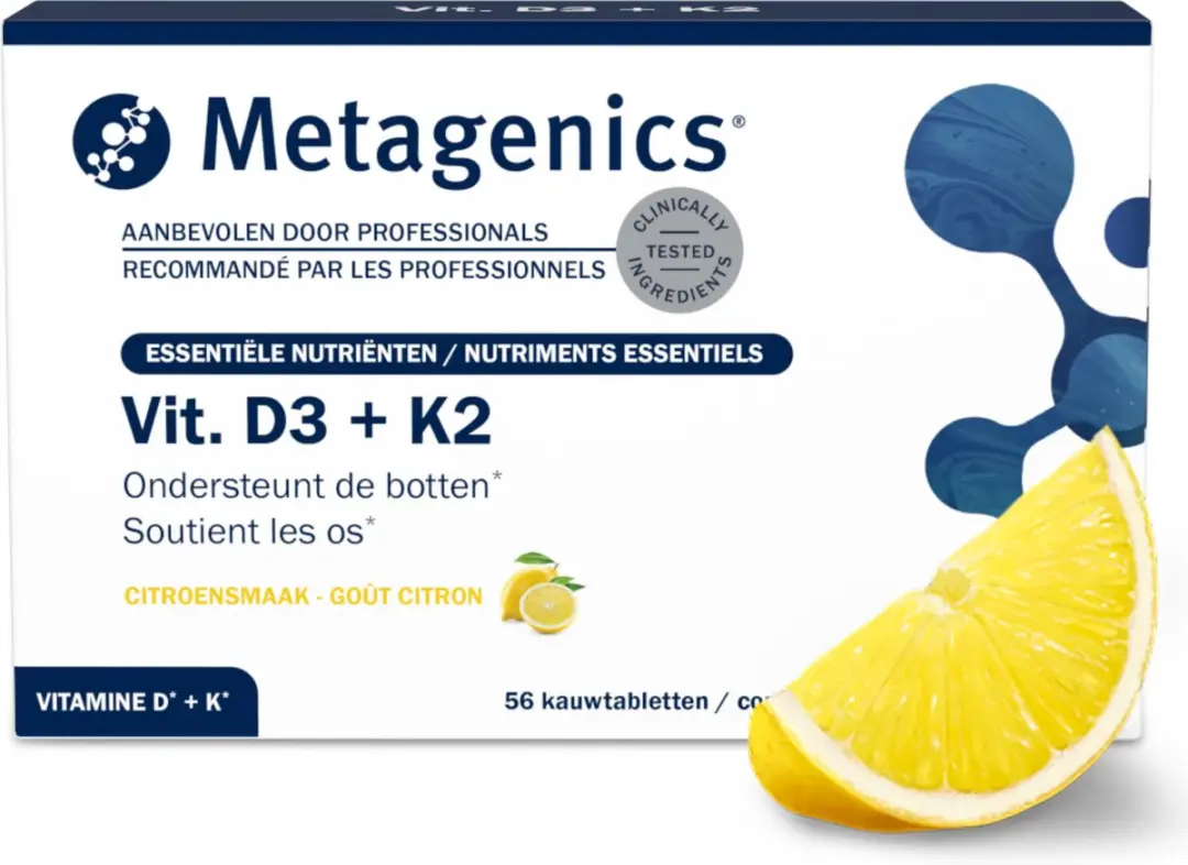 Metagenics Vitamine D3+K2 MK-7 Kauwtabletten 56 Stuks