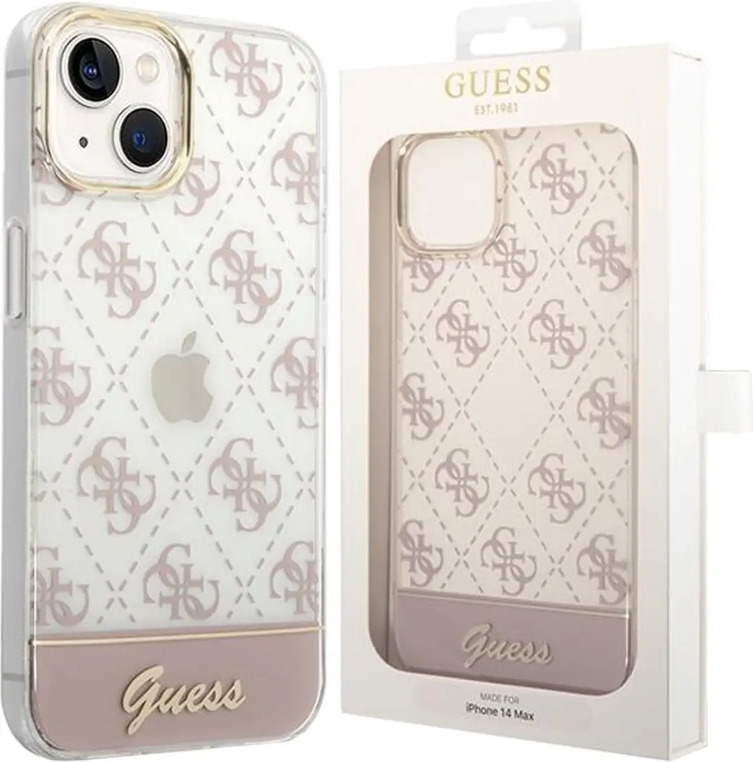 GUESS Roze TPU Telefoonhoesje iPhone 14 Plus