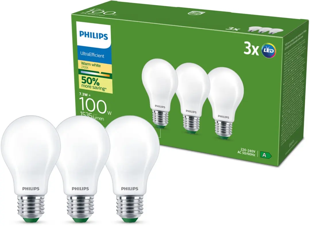 Philips Filament Bulb A60 E27 7.3W