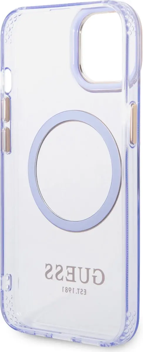 Guess Paars iPhone 14 Plus MagSafe Hoesje - TPU