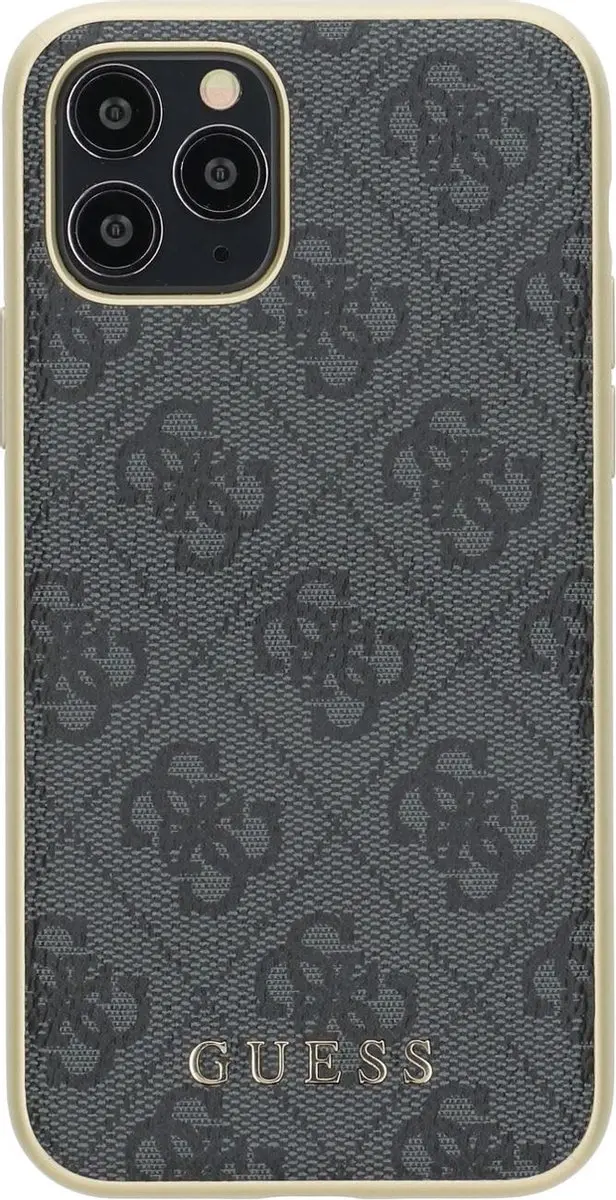 GUESS iPhone 11 Pro Backcase - Effen Grijs Kunstleer