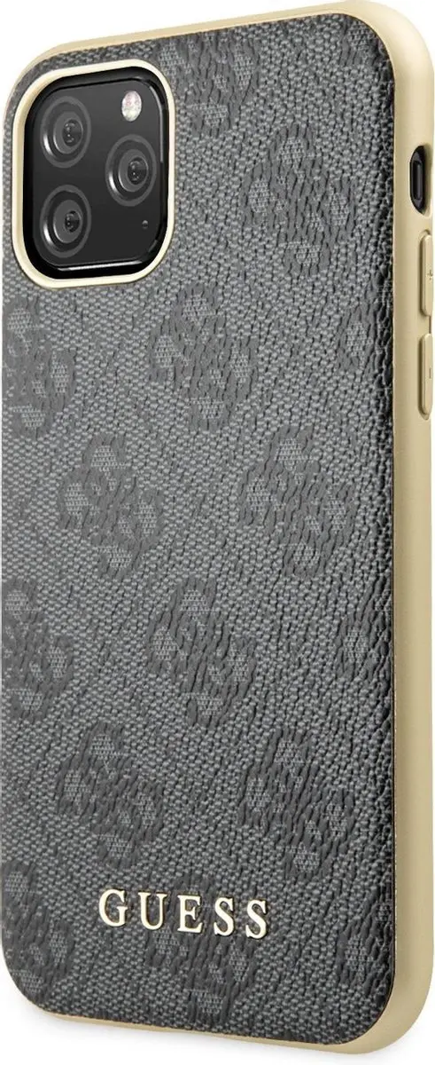 GUESS iPhone 11 Pro Backcase - Effen Grijs Kunstleer