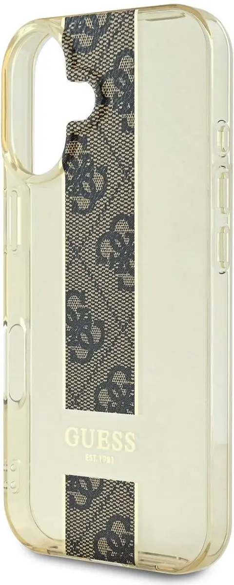 Guess iPhone 16 Backcover IML 4G Stripe - Bruin