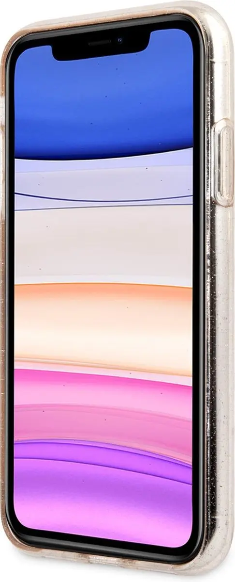 GUESS TPU Glitter Hoesje - iPhone 11 - Goud - afbeelding 6 van 6