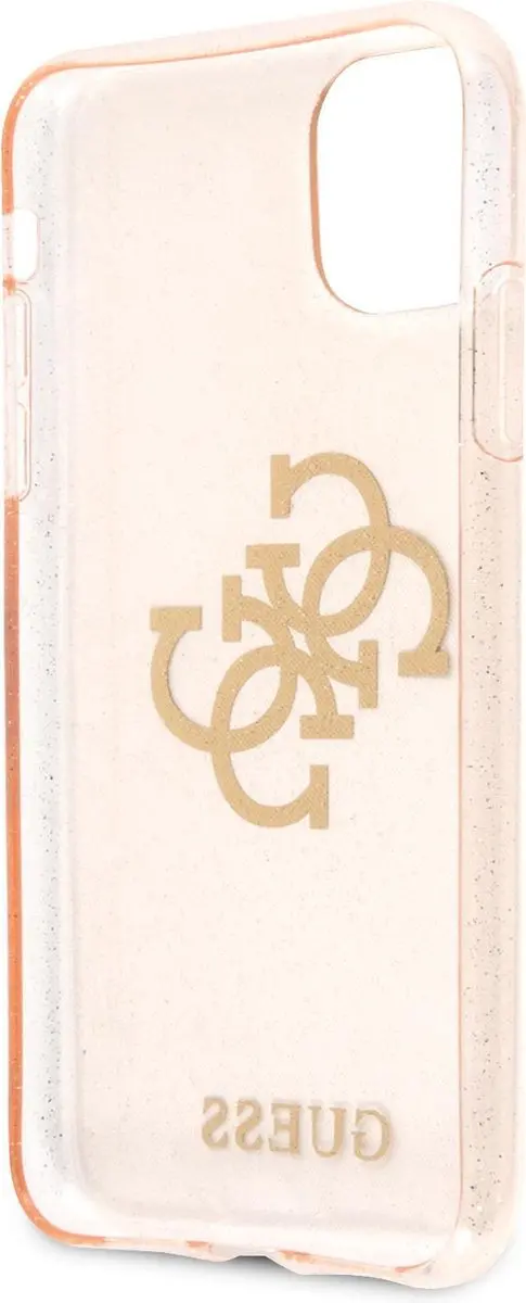 GUESS TPU Glitter Hoesje - iPhone 11 - Goud