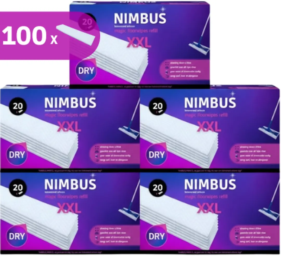 Nimbus Magic Floorwipes XXL Navulling 100 Stuks