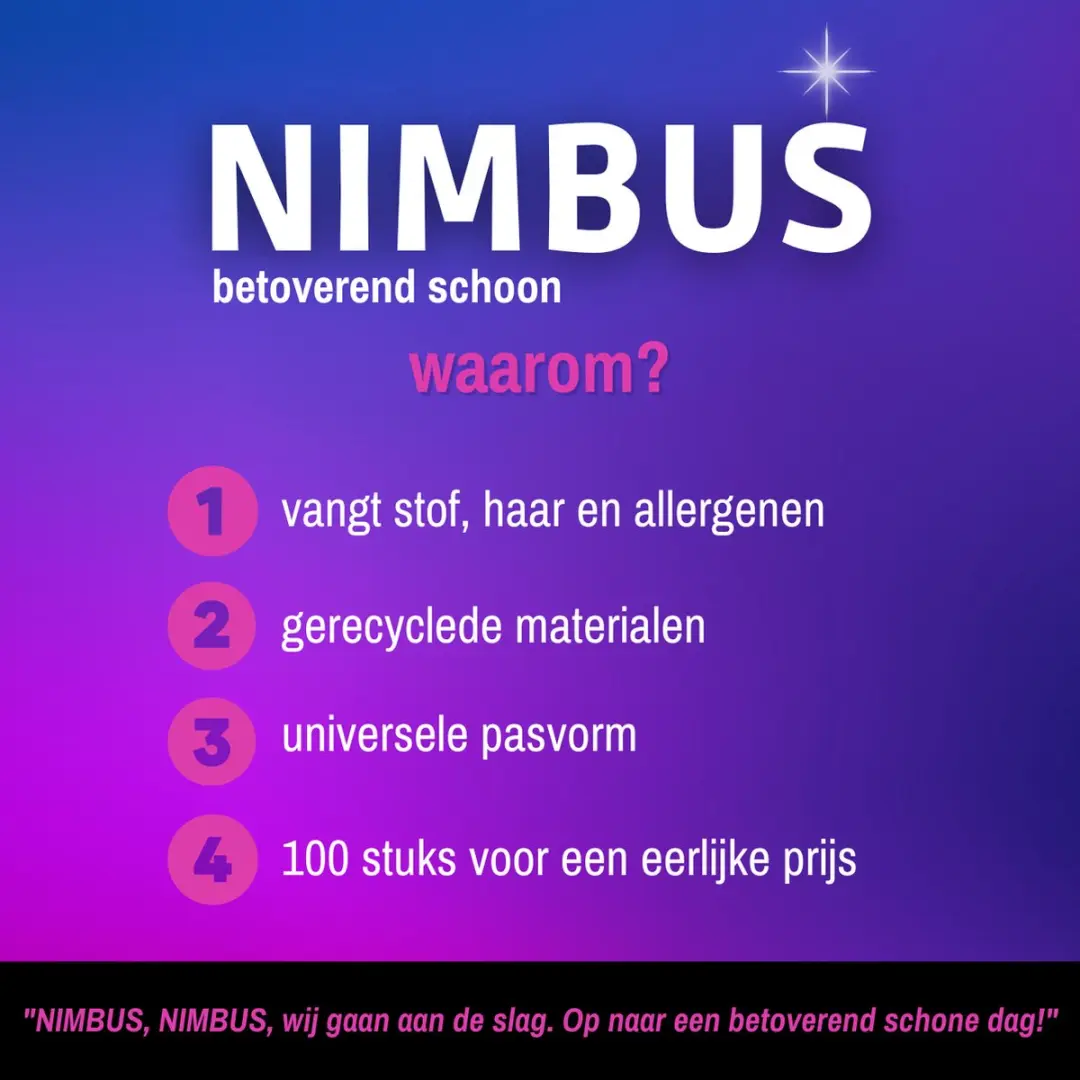 Nimbus Magic Floorwipes XXL Navulling 100 Stuks - 46x27cm