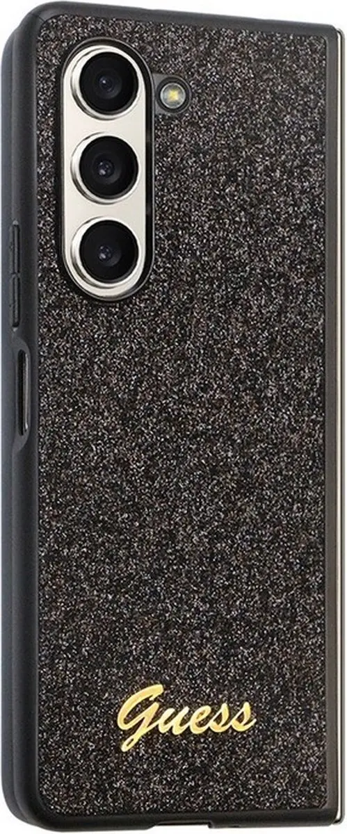 GUESS Glitter Back Case Samsung Galaxy Z Fold 5 - Zwart