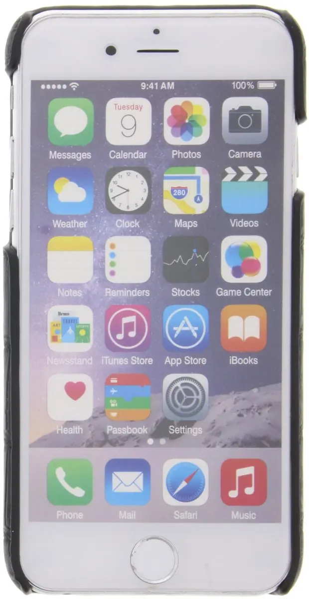 Guess Croco Backcover Case iPhone 6/6S - Matte Black - GUHCP6MCOBK