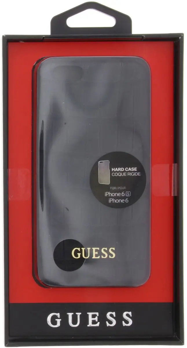 Guess Croco Backcover Case iPhone 6/6S - Matte Black - GUHCP6MCOBK - afbeelding 6 van 6