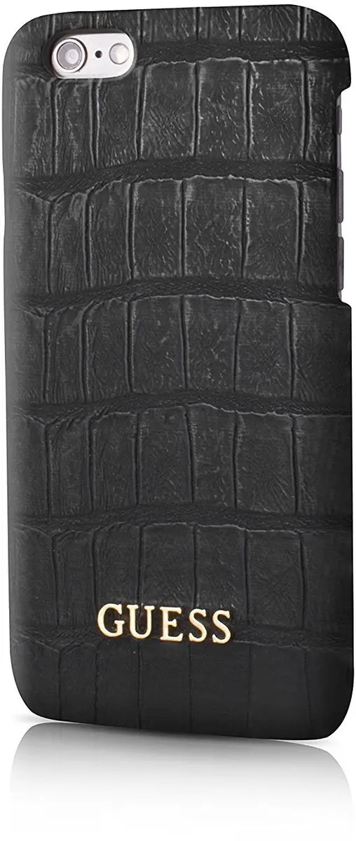 Guess Croco Backcover Case iPhone 6/6S - Matte Black - GUHCP6MCOBK
