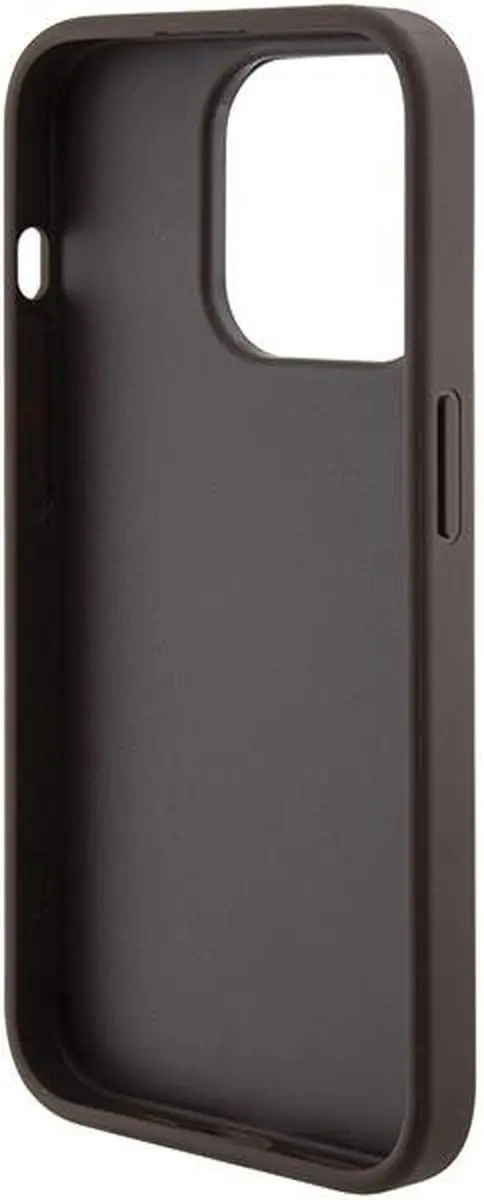 GUESS 4G Triangle Grip Back Case - iPhone 15 Pro Max - Bruin