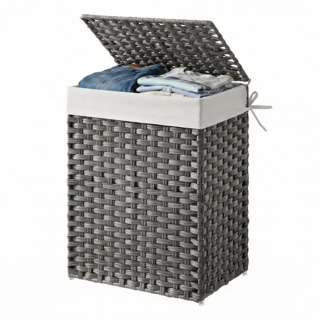 Songmics Wasmand 90L Grijs
