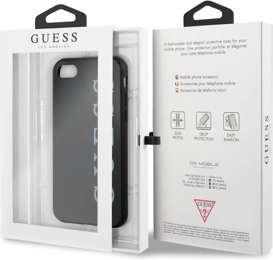 Guess iPhone Backcase S212-4 Glitter Zwart - afbeelding 6 van 6