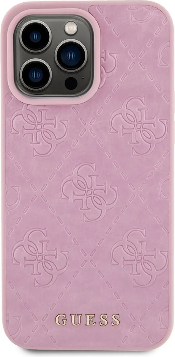 Guess 4G Stamped Hoesje - iPhone 15 Pro - Roze