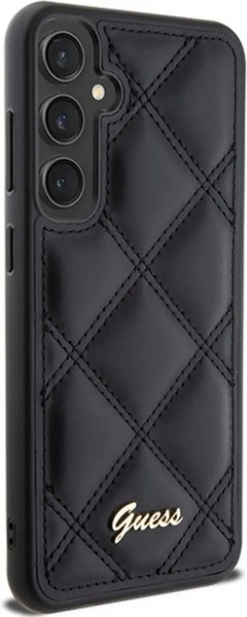 Guess Quilted Back Case Samsung Galaxy S23 FE - Zwart