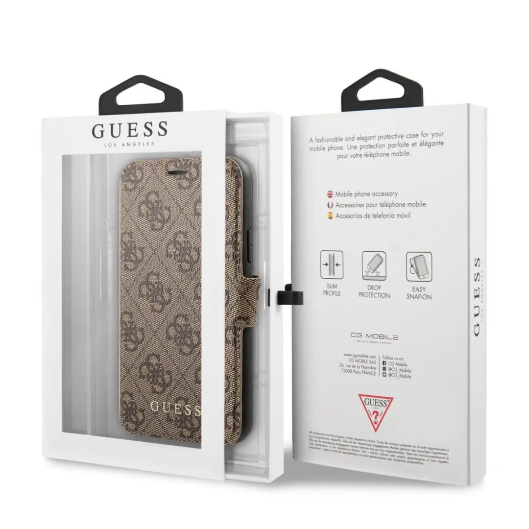 GUESS iPhone 11 Pro Max Bookcase Hoesje S212-1 - Bruin - afbeelding 6 van 6