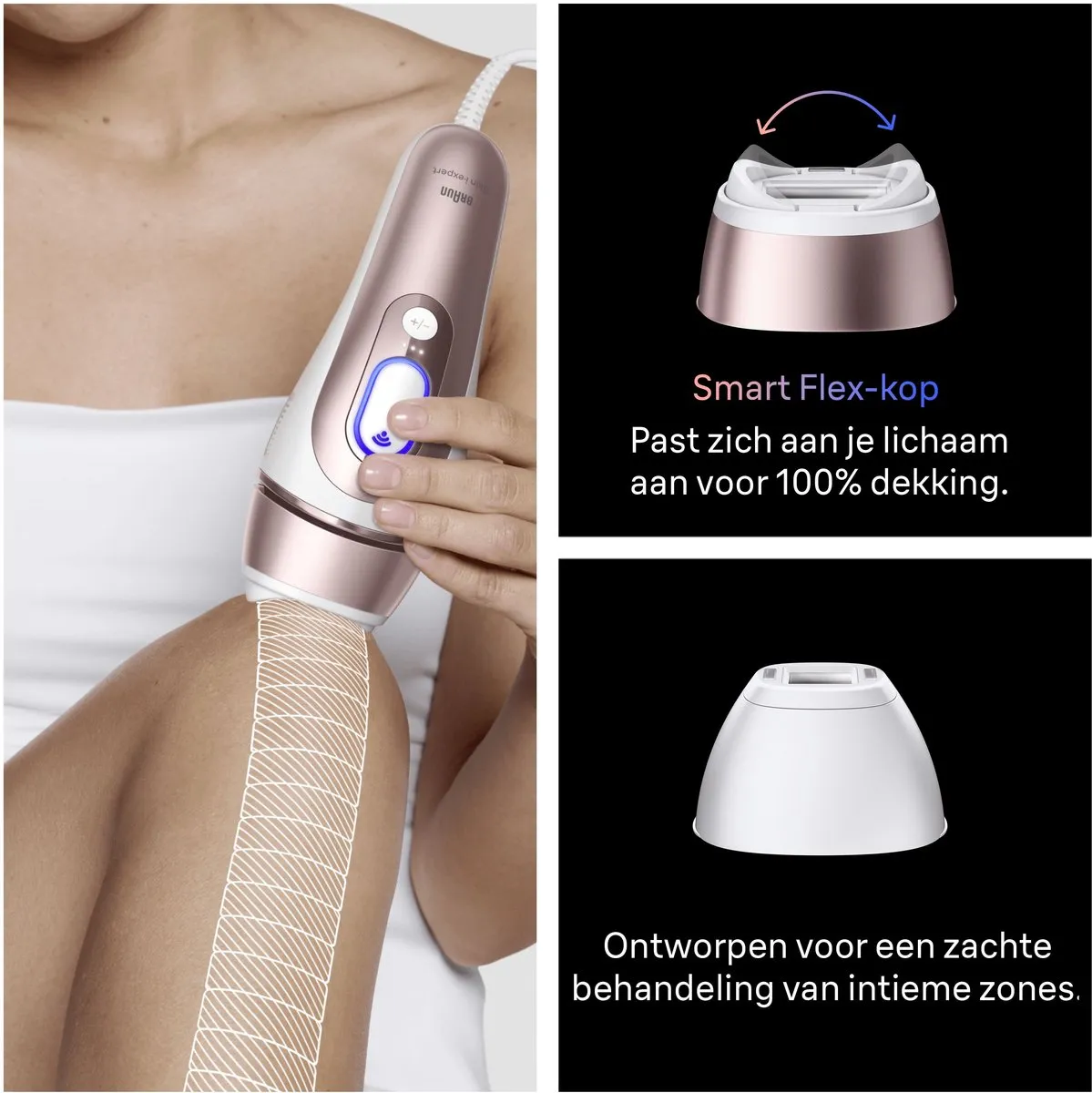 Braun Smart IPL i·expert PL7211 Ontharingsapparaat - 400.000 Flitsen - Wit