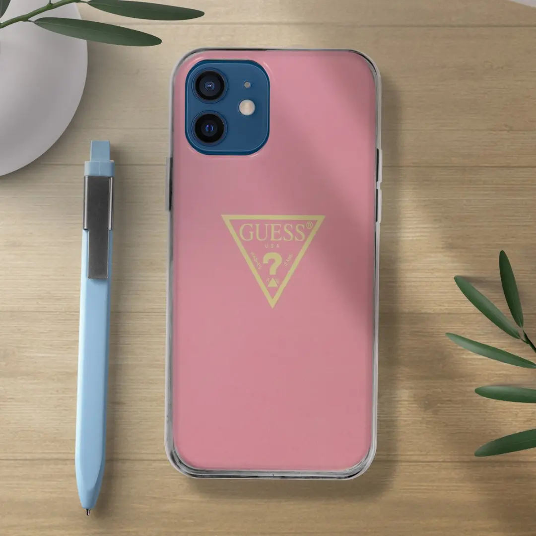 Guess Metallic Effect Hoesje iPhone 12 Mini - Roze - afbeelding 6 van 6
