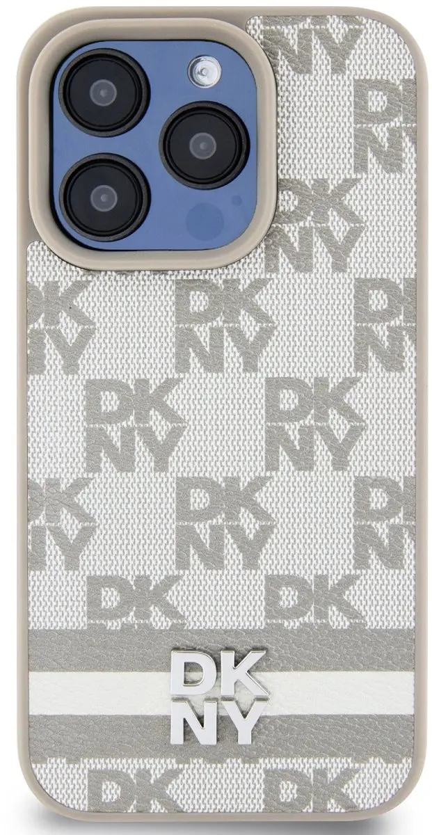 DKNY Checkered Beige Hoesje iPhone 14 Pro Max DKHCP14XPCPTSSE