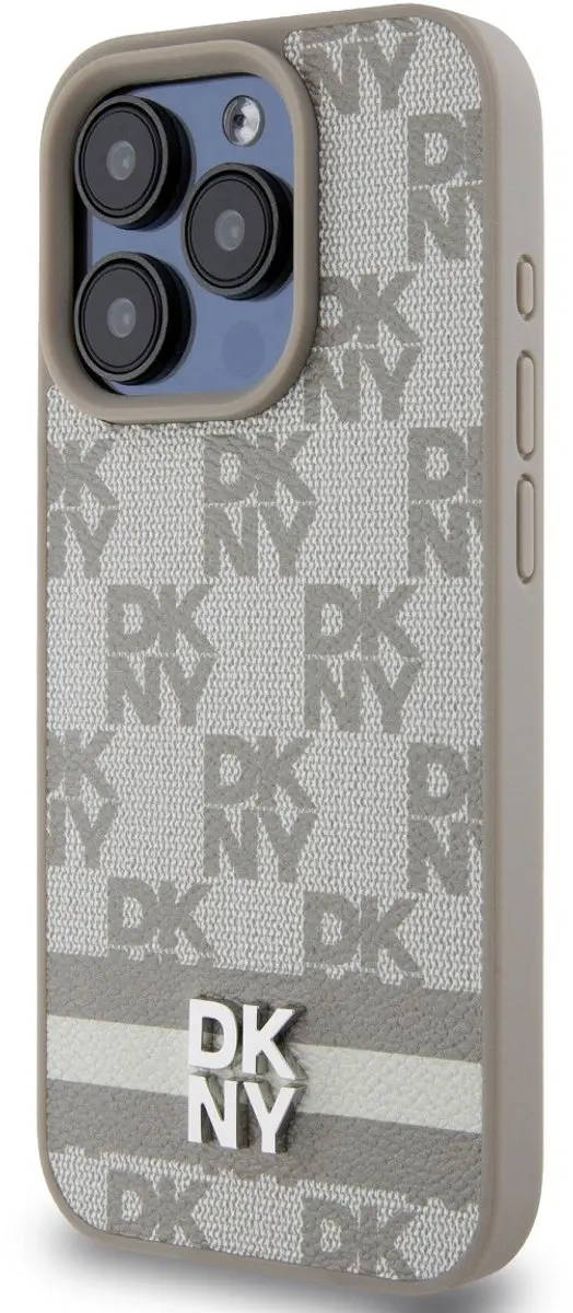 DKNY Checkered Beige Hoesje iPhone 14 Pro Max DKHCP14XPCPTSSE