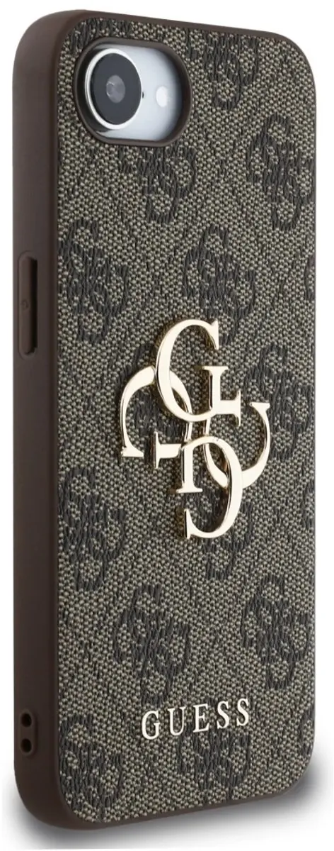 GUESS 4G Metal Logo Back Case - iPhone 16e Bruin - afbeelding 6 van 6