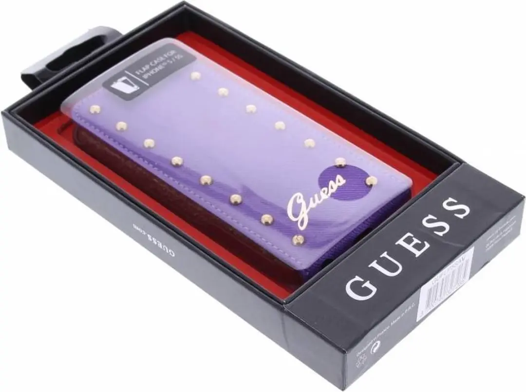 GUESS Studded Flip Case iPhone 5/5s - Paars