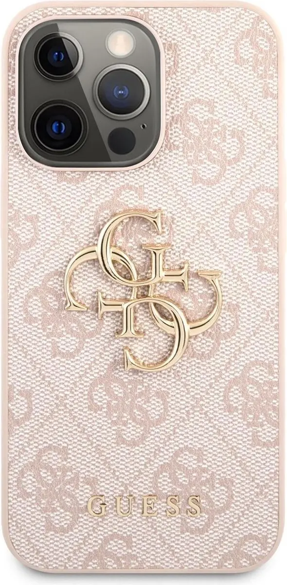 GUESS iPhone 13 Hoesje - Roze Kunstleer - MagSafe