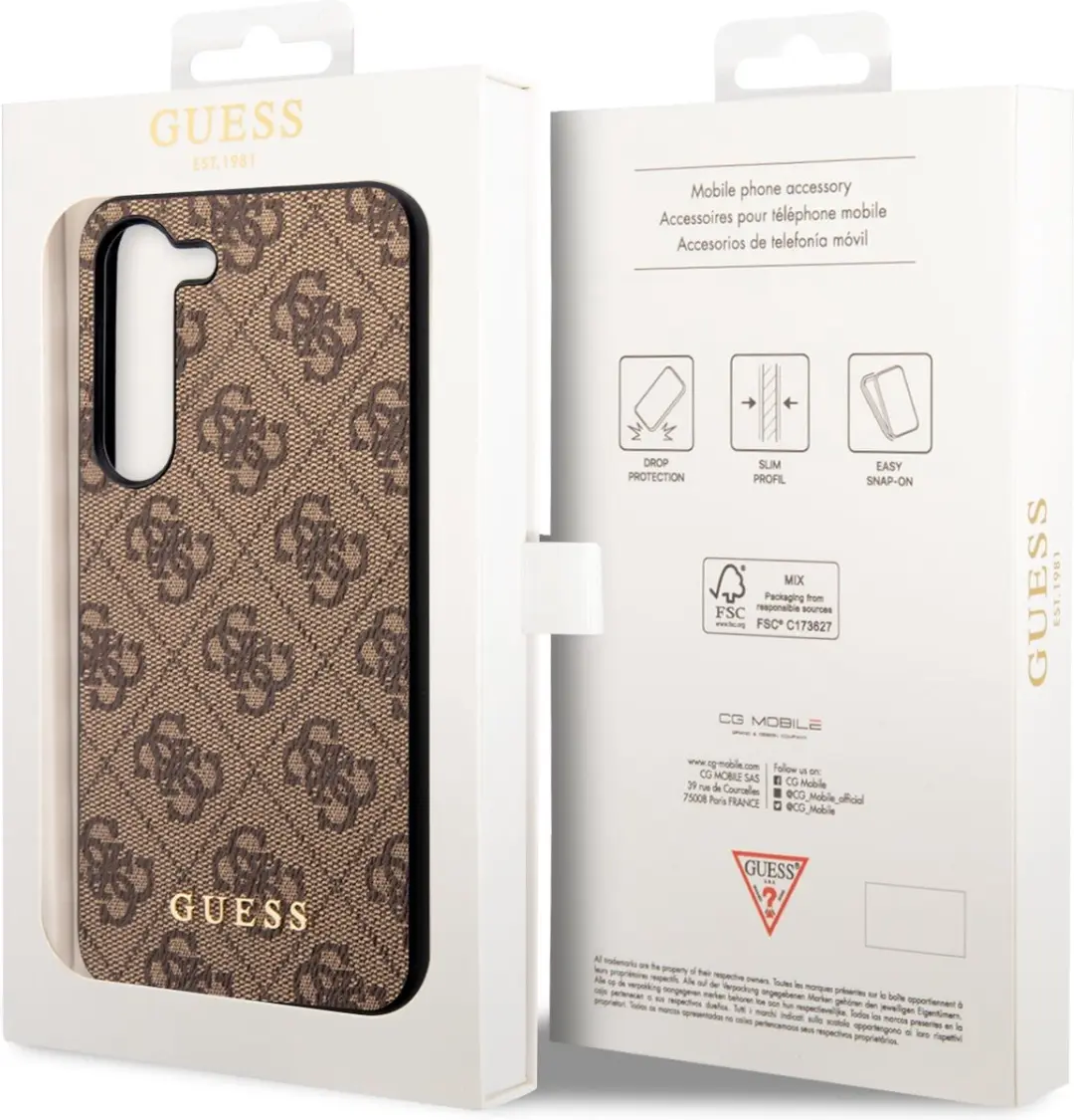 GUESS 4G Charms Back Cover - GU-HCS23MP4GBR - Bruin