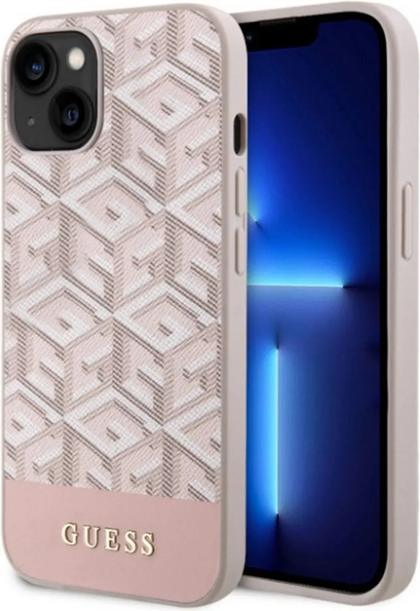 Guess G-Cube Back Case MagSafe - iPhone 14 Roze