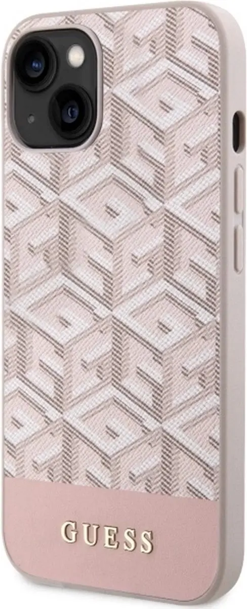 Guess G-Cube Back Case MagSafe - iPhone 14 Roze