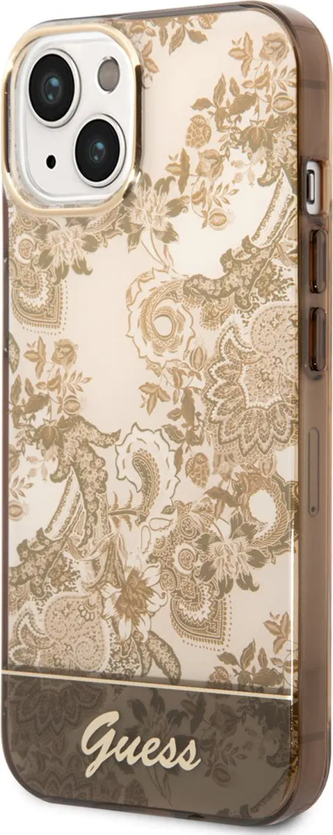 GUESS Toile de Jouy Back Case - iPhone 14 - Bruin - afbeelding 6 van 6