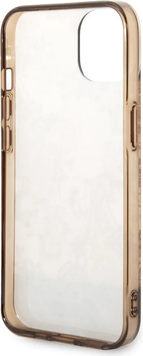 GUESS Toile de Jouy Back Case - iPhone 14 - Bruin