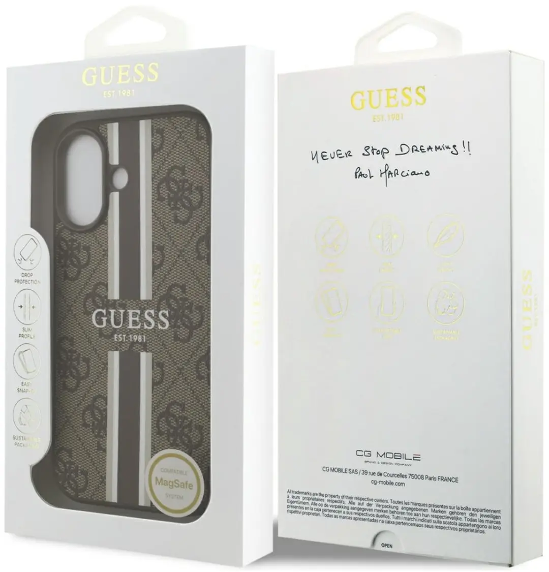 GUESS Hoesje iPhone 17 - MagSafe Bruin