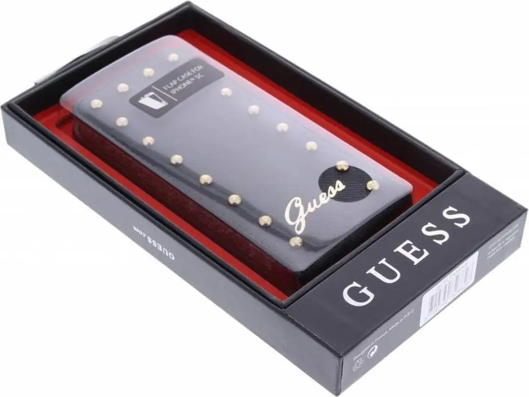 GUESS Studded Flip Case - iPhone 5C - Zwart - afbeelding 5 van 6