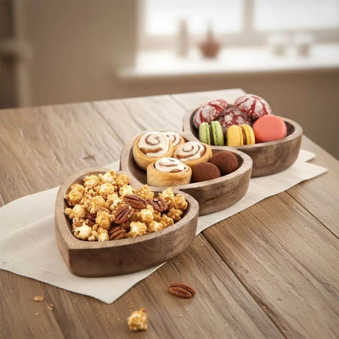 Orion Houten Snackbord Split Hart Mango 40x16cm