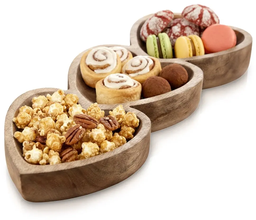 Orion Houten Snackbord Split Hart Mango 40x16cm